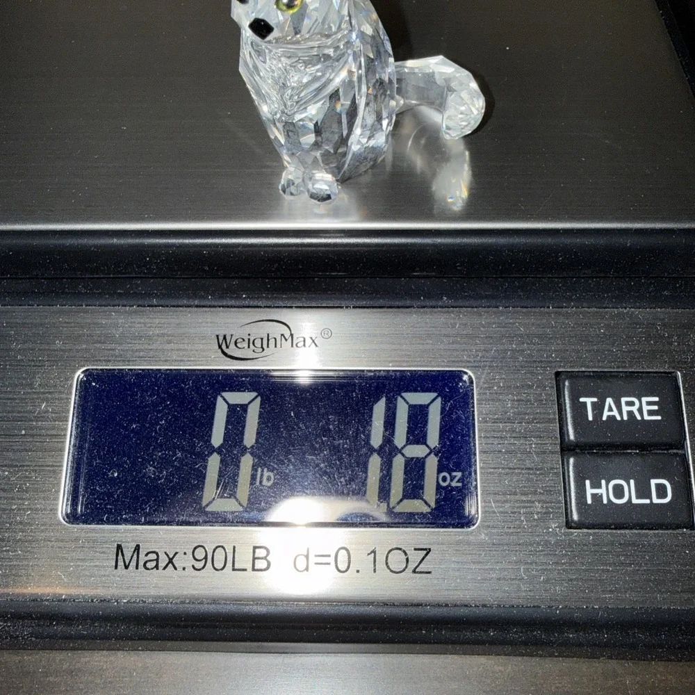 Vintage Swarovski Crystal Sitting Cat Figurine Retired 1.75